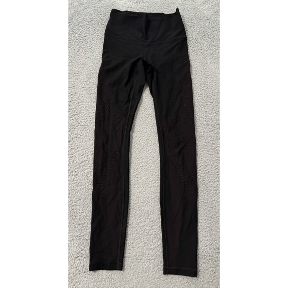 Women's Lululemon Mapped Out High-Rise Legging 28" Black/Marvel Mesh Size 6 - Picture 2 of 8
